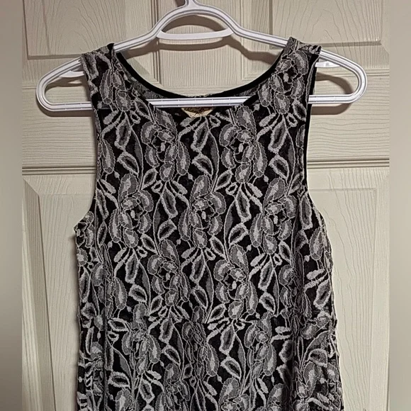 Free People Black and Gray Lace Midi Dress - Picture 2 of 7